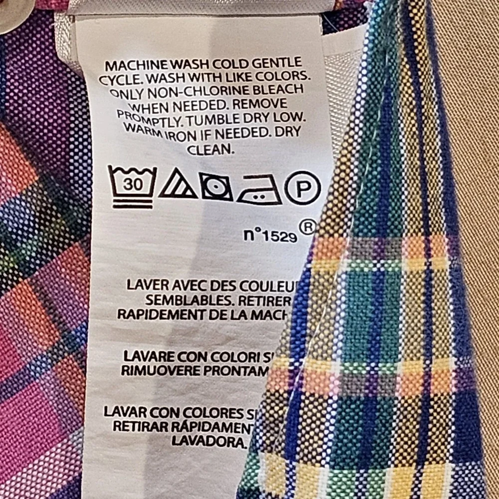 Polo Ralph Lauren Men's XL‎ Plaid Colorful Classic-Fit Oxford Long Sleeve Shirt